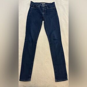Women's Classic Dark Blue Skinny Jeans